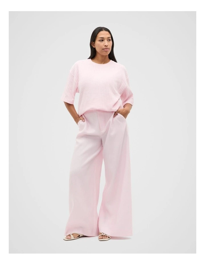 Textured Longline Boxy Tee in Primrose Twist image 3