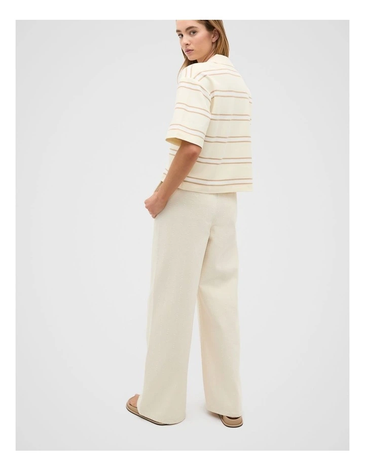 Stripe Boxy Polo in Buttercream Stripe image 2