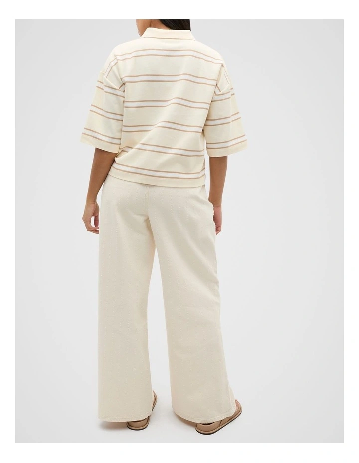 Stripe Boxy Polo in Buttercream Stripe image 7