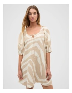 Mini Dress in Abstract Animal