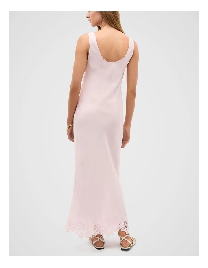 Crinkled Satin Midi Dress in Primrose image 2