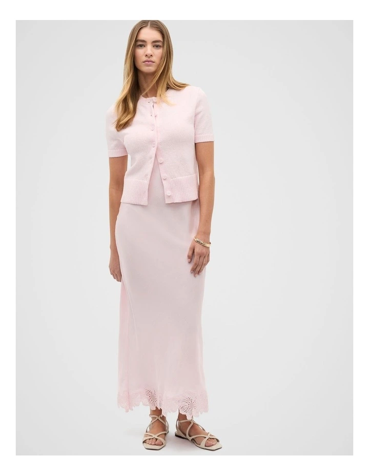 Crinkled Satin Midi Dress in Primrose image 3