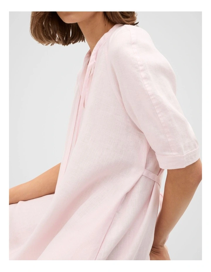 Linen Belted Maxi Dress in Primrose image 5