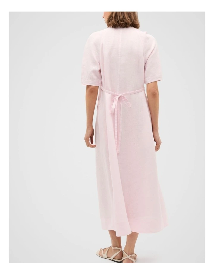 Linen Belted Maxi Dress in Primrose image 6