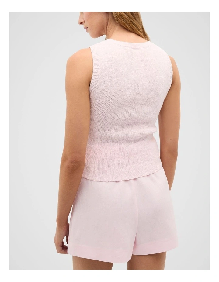 Textured Cotton Knit Top in Primrose image 2