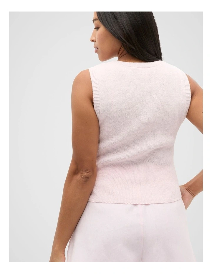 Textured Cotton Knit Top in Primrose image 6