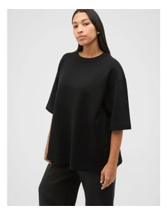 Oversized Side Split Knit in Black