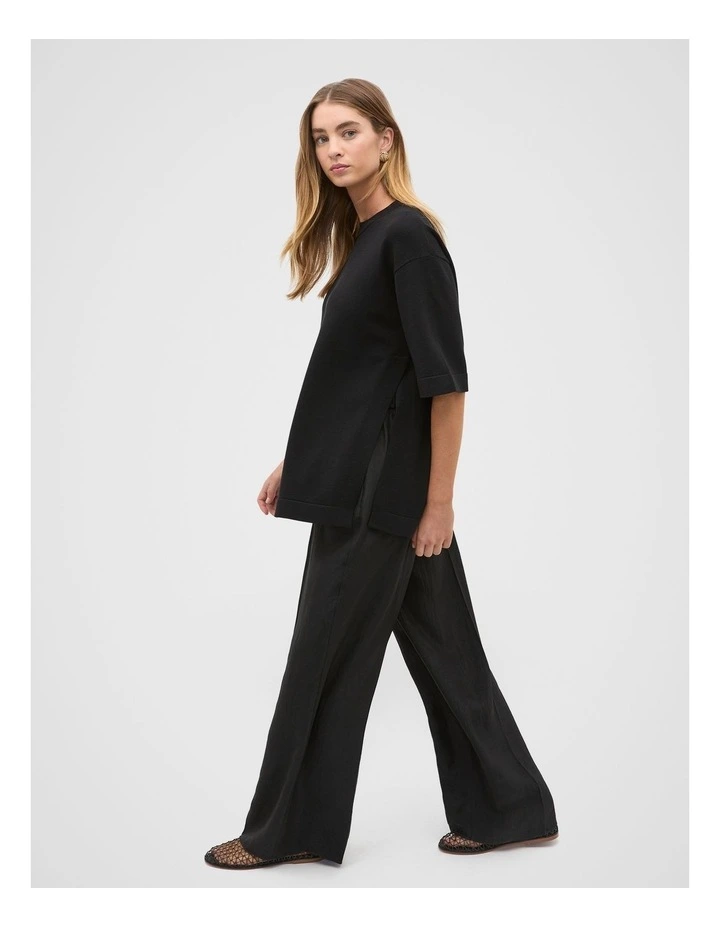 Oversized Side Split Knit in Black image 5