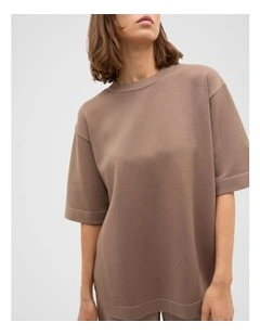 Oversized Side Split Knit in Nutmeg