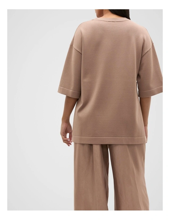Oversized Side Split Knit in Nutmeg image 6