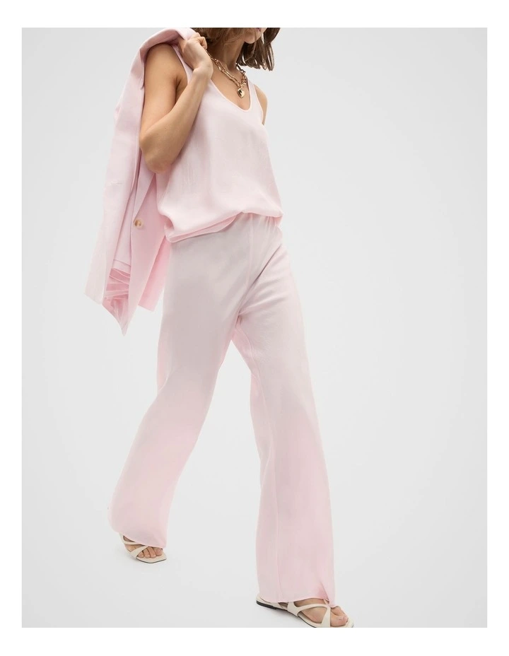 Crinkled Satin Pant in Primrose image 1