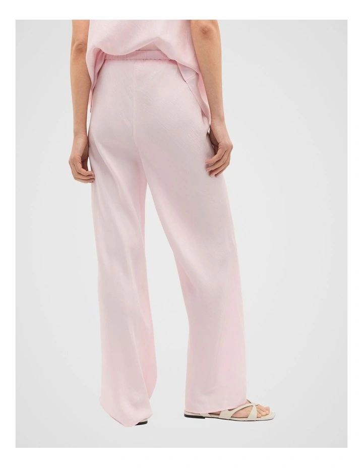 Crinkled Satin Pant in Primrose image 2