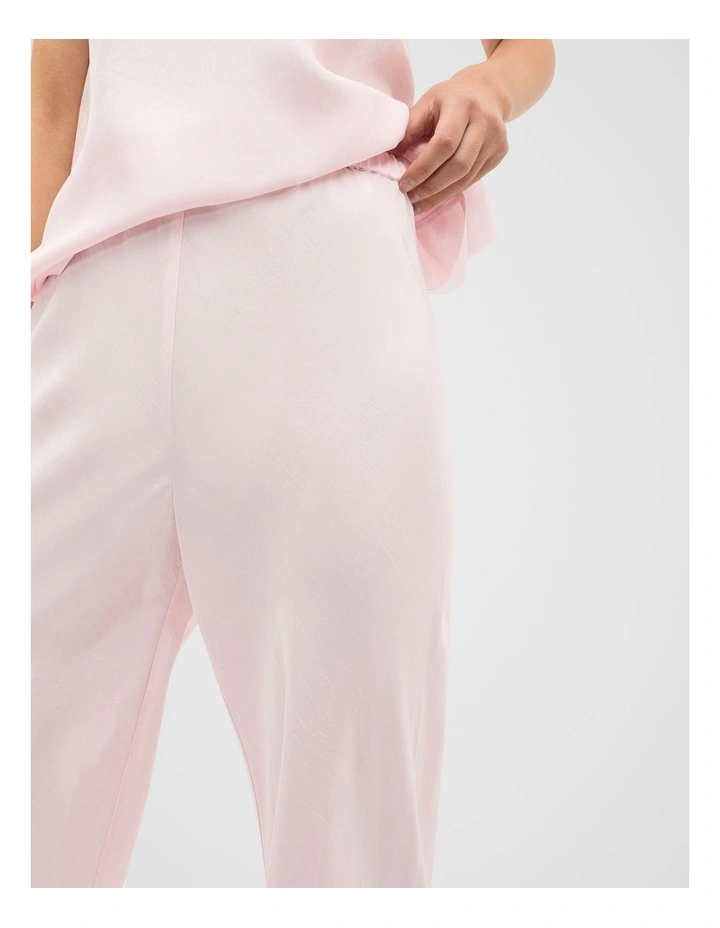 Crinkled Satin Pant in Primrose image 3