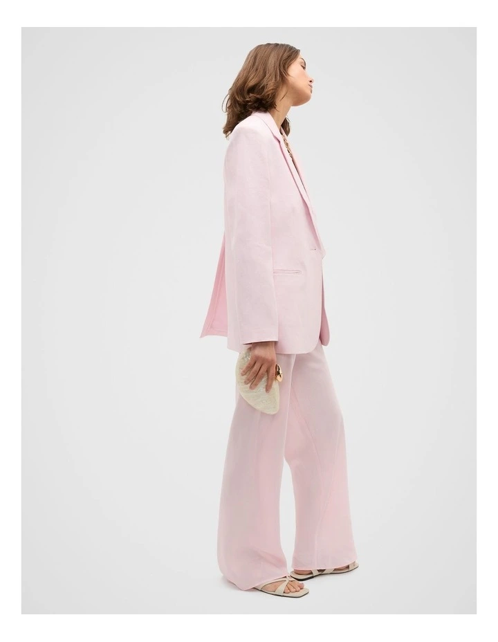 Crinkled Satin Pant in Primrose image 4