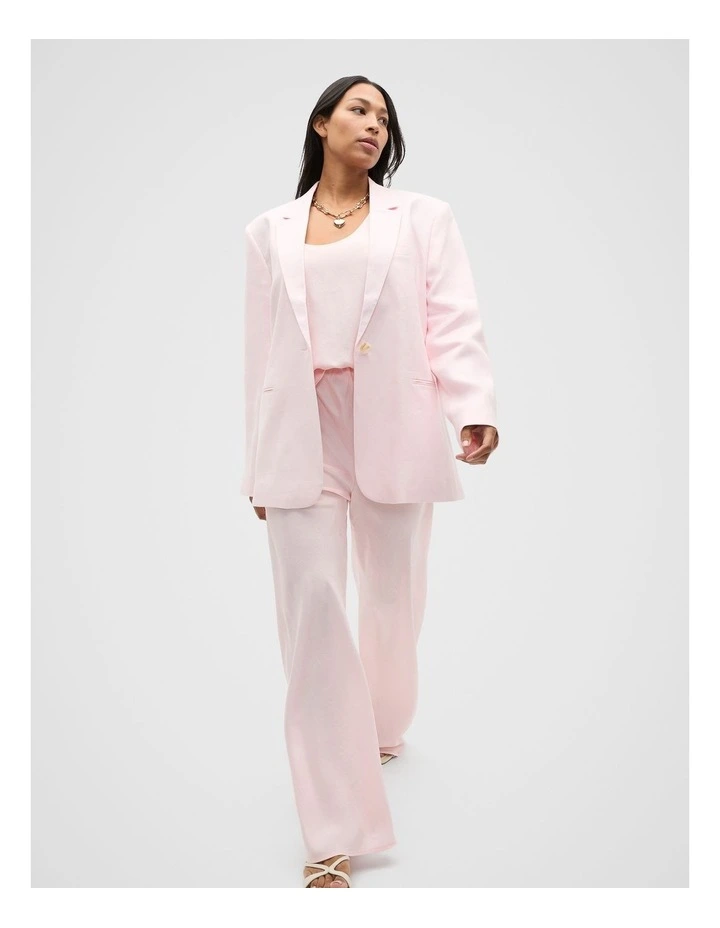 Crinkled Satin Pant in Primrose image 7