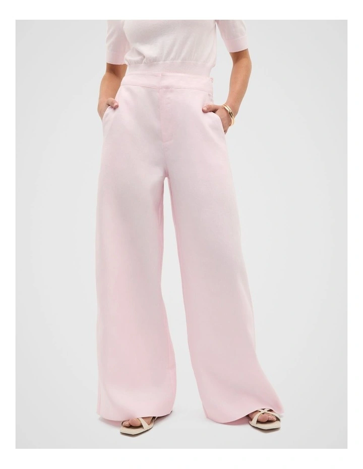 Tailored Linen Pant in Primrose image 1