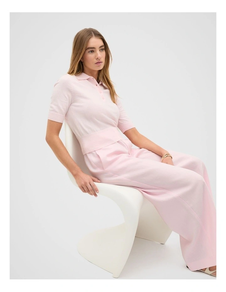 Tailored Linen Pant in Primrose image 4