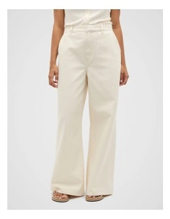 Textured Denim Tailored Jean in Buttercream