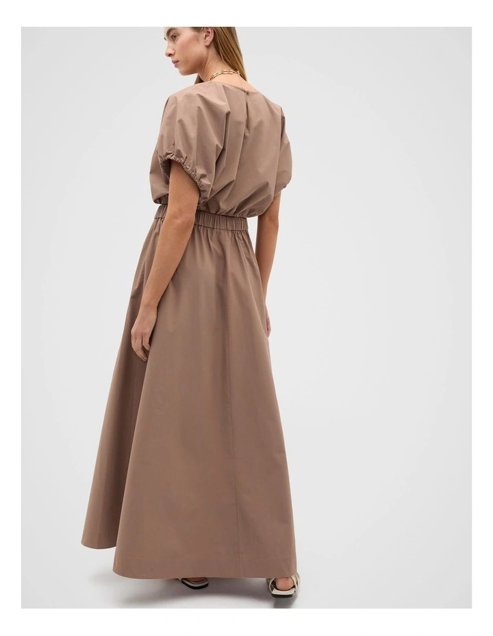 Poplin Voluminous Skirt in Nutmeg image 2