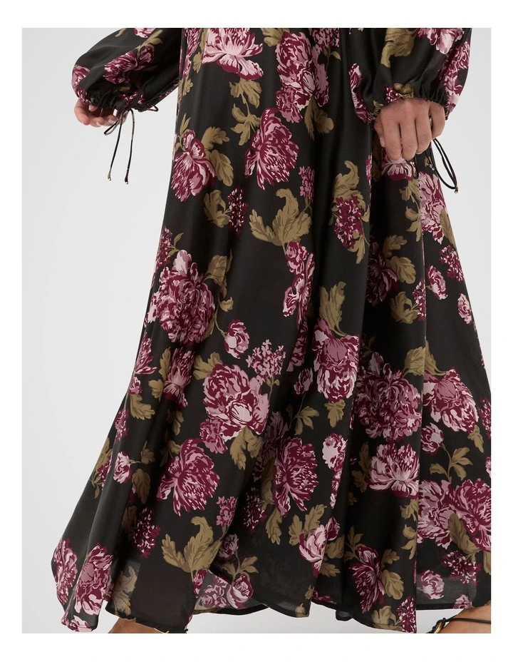 Silk Floral Skirt in Multi image 7