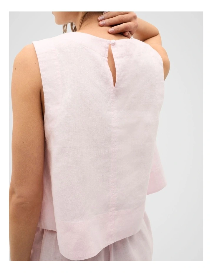 Core Linen Shell Top in Primrose image 3
