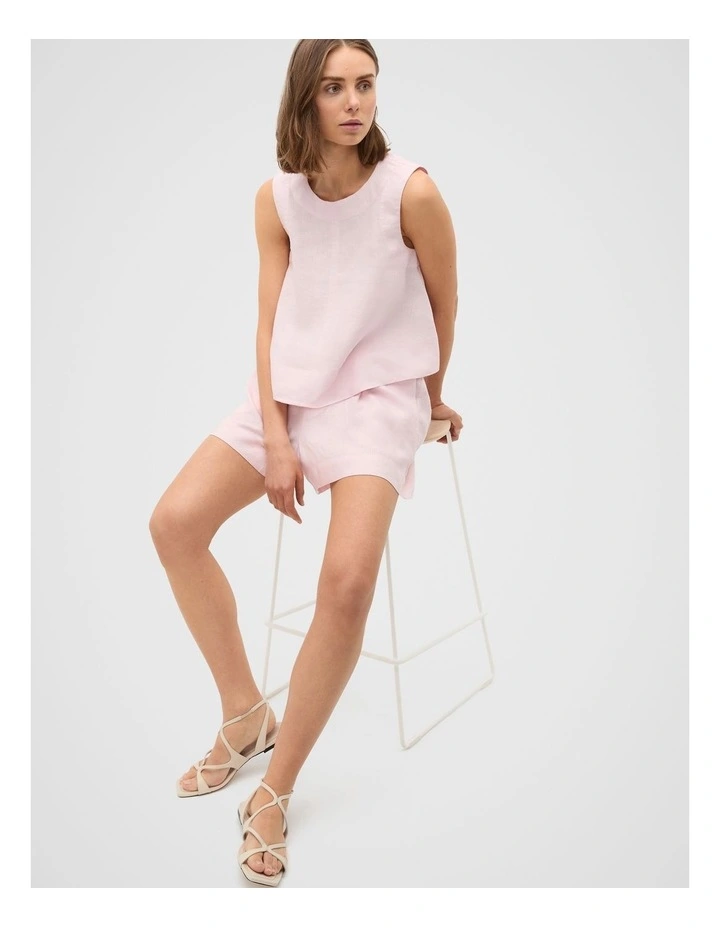 Core Linen Shell Top in Primrose image 4