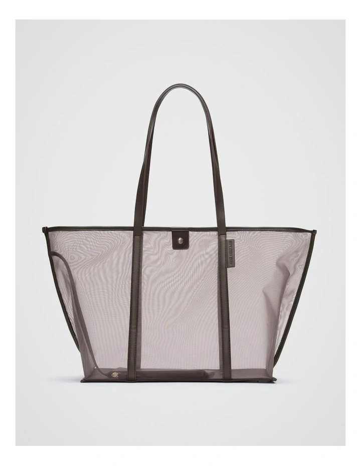 Mesh Tote in Chocolate image 1