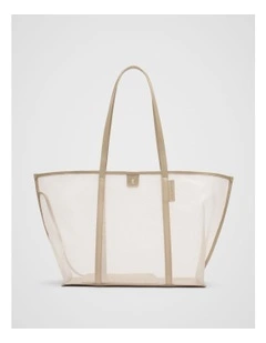 Mesh Tote in Iced Latte