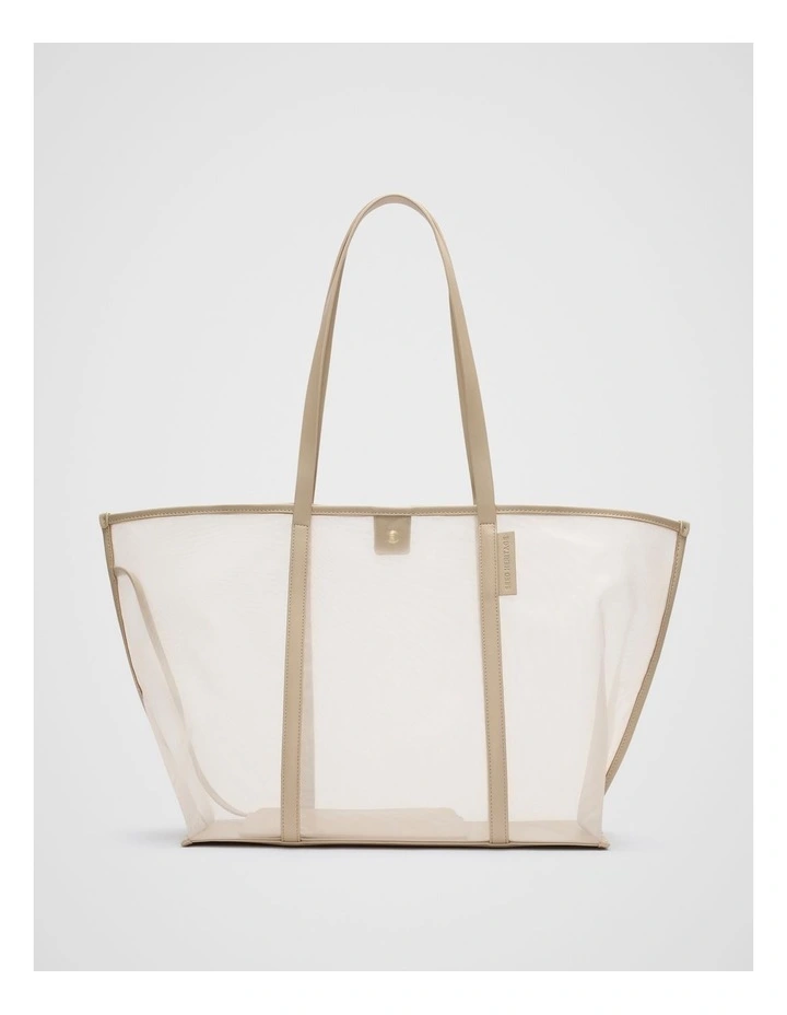 Mesh Tote in Iced Latte image 1