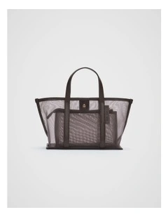 Mesh Mini Tote in Chocolate