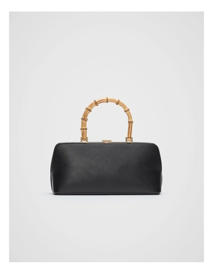 Handle Detail Structured Bag in Black image 1