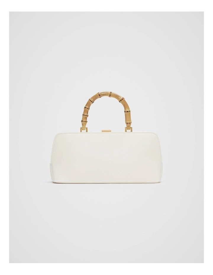 Handle Detail Structured Bag in Cream image 1