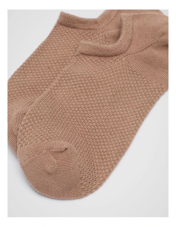 Mini Waffle Sneaker Sock in Nutmeg image 2