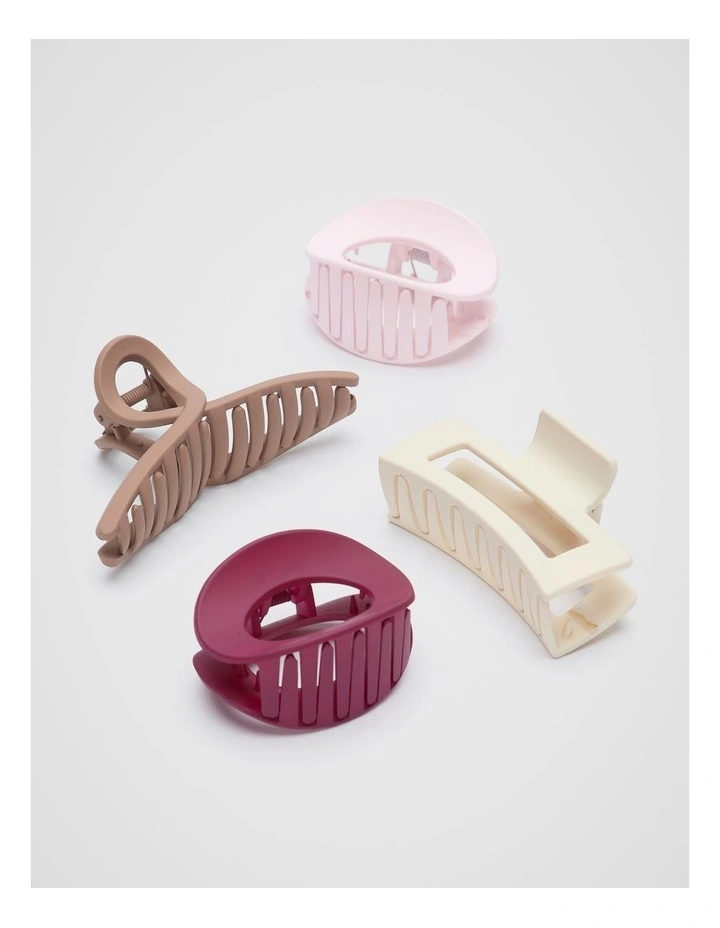 Curved Hair Claw Pack in Sangria image 1