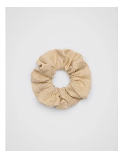 Linen Scrunchie in Iced Latte