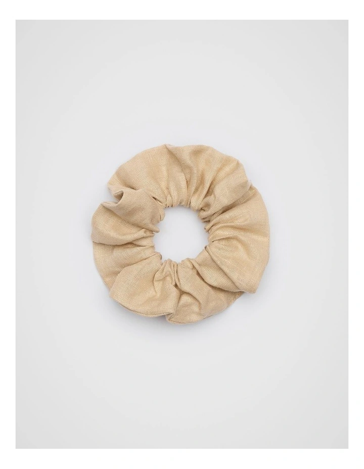 Linen Scrunchie in Iced Latte image 1