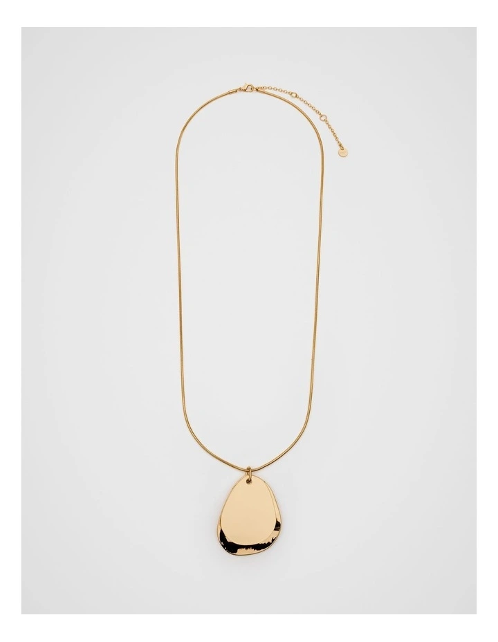 Organic Pendant Necklace in Gold image 1