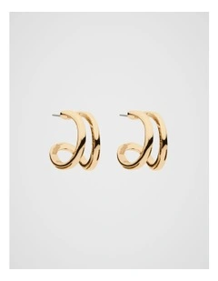 Double Strand Earring in Gold