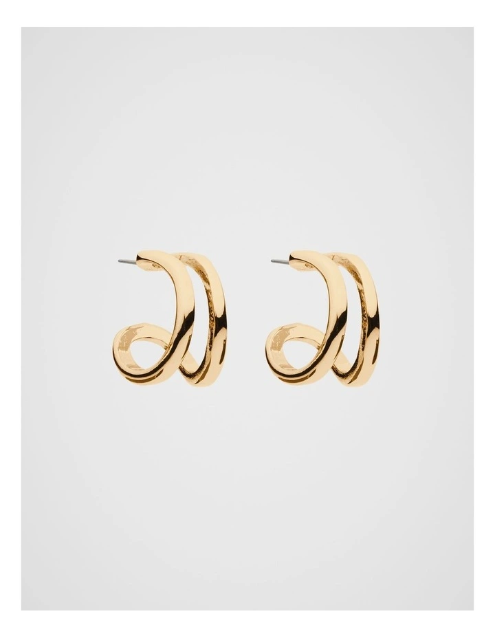 Double Strand Earring in Gold image 1