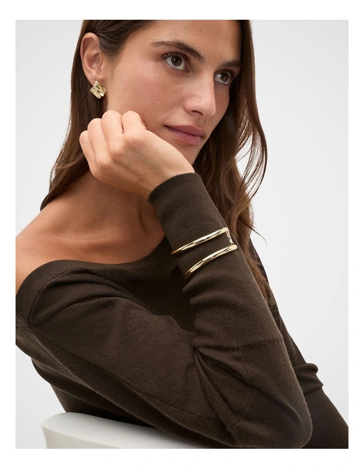 Double Strand Cuff in Gold image 2