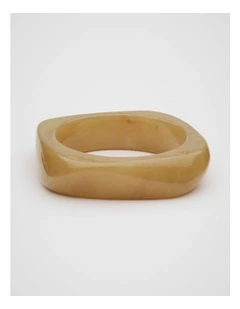 Rounded Resin Bangle in Iced Latte