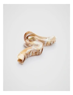 Wave Hair Claw in Latte