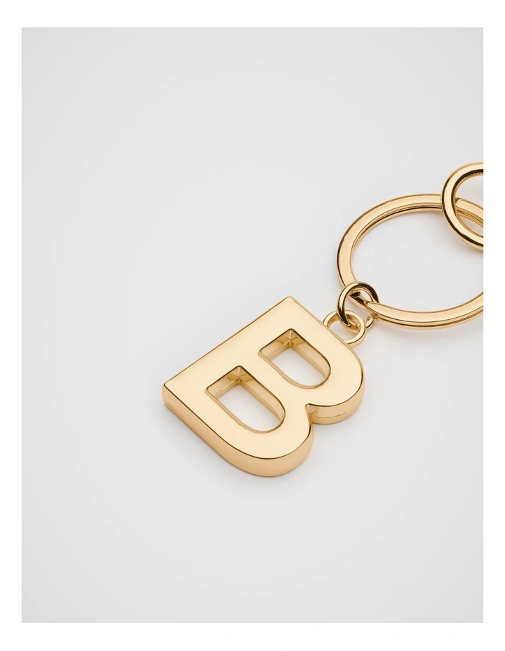 Gold Initials Keyring - B image 2
