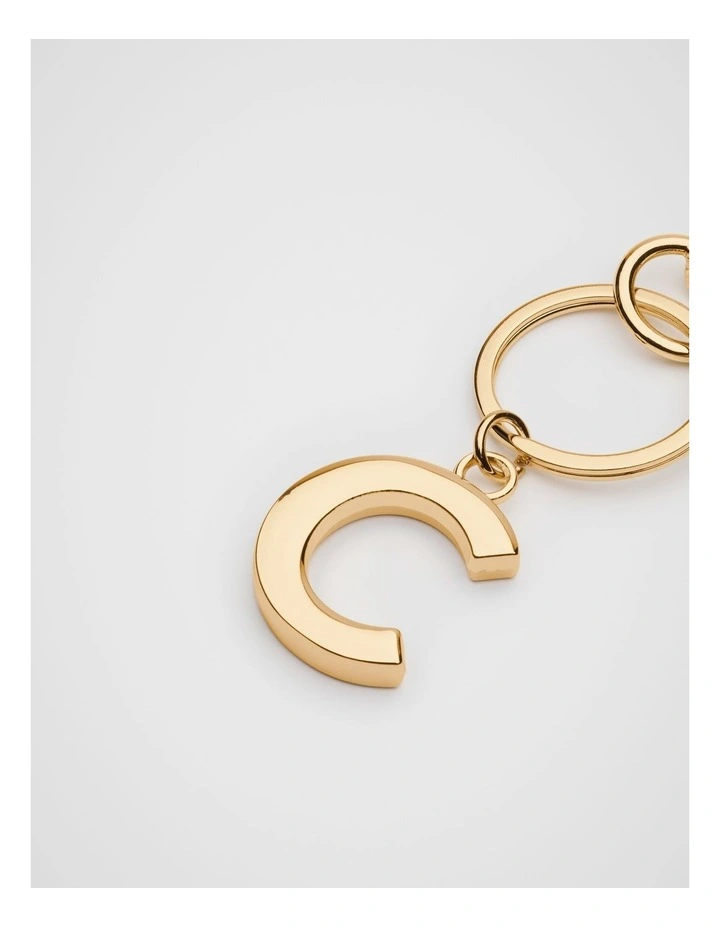Initials Keyring in Gold image 2