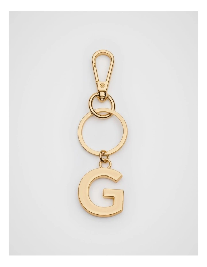 Initials G Keyring in Gold image 1
