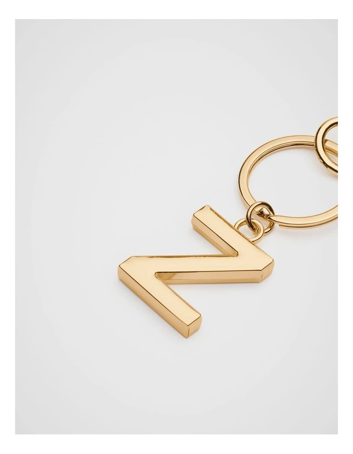 Initials Z Keyring in Gold image 2