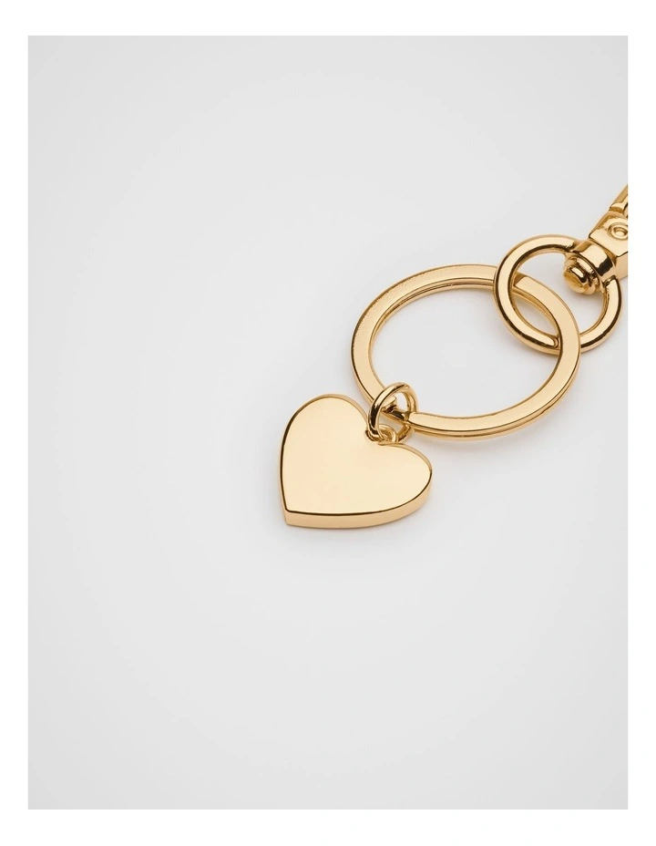 Initials Heart Keyring in Gold image 2