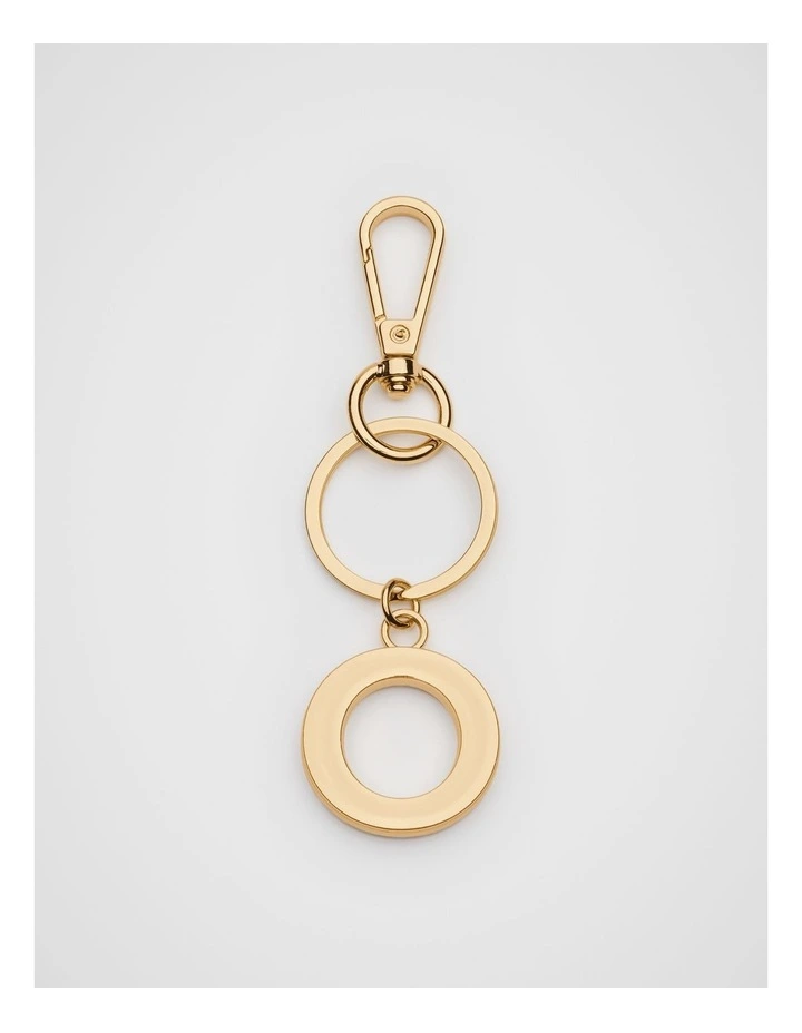 Initials O Keyring in Gold image 1