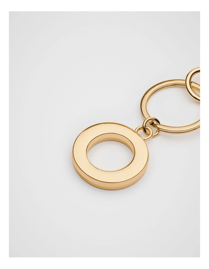 Initials O Keyring in Gold image 2