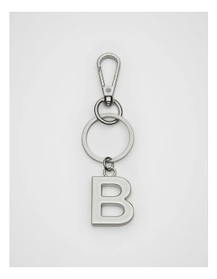 Initials B Keyring in Silver